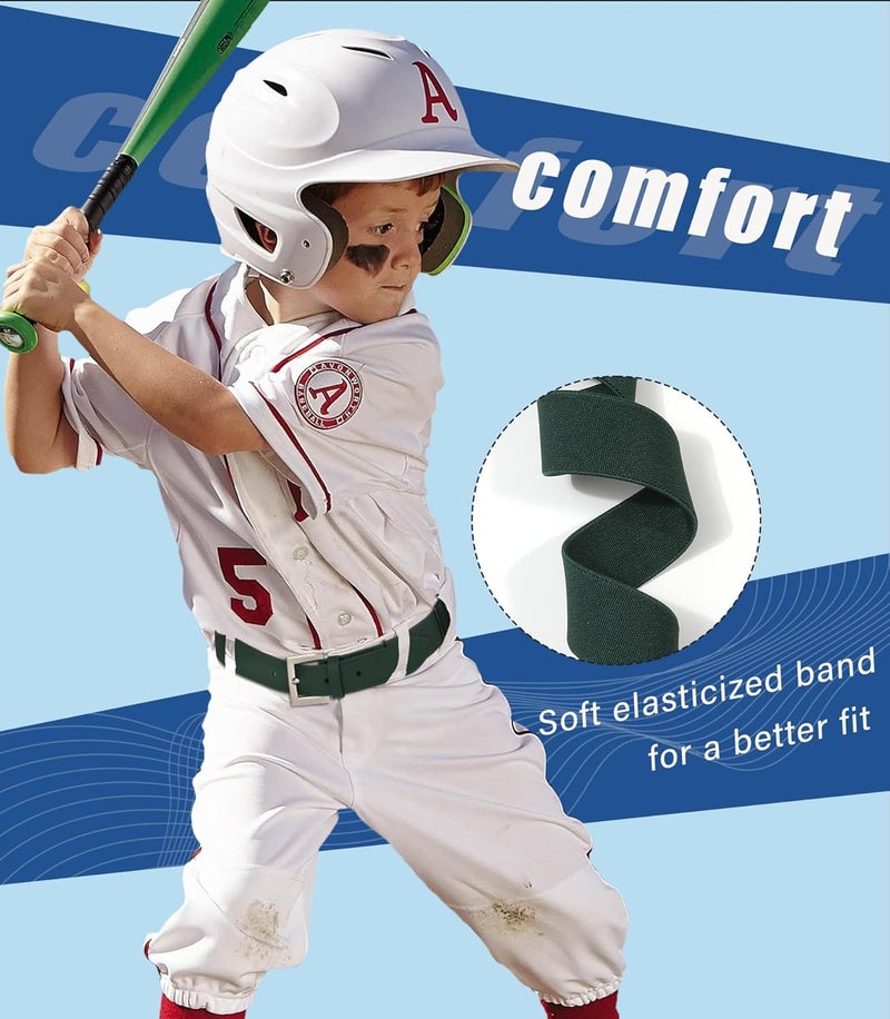 Kajeer Kid Belts for Boy Baseball Belt Softball Adjustable Fastpitch Belt Elastic Metal Buckle Youth Belt for Boys Girls - Image 3